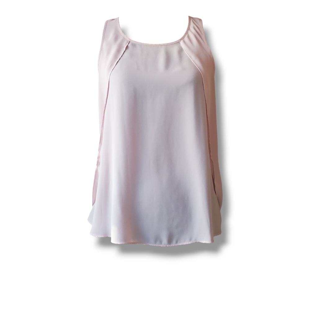 KENNETH COLE Blush Pink Sleeveless Blouse with Split Back